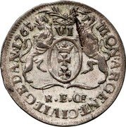Poland 6 Groszy (Stanislaus Augustus) MON ARGENT CIVIT GEDAN 1765 VI R E OE coin reverse Poland 6 Groszy (Stanislaus Augustus) MON ARGENT CIVIT GEDAN 1765 VI R E OE coin reverse
