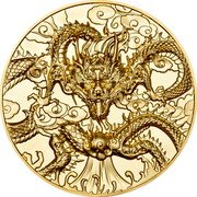 Niue Ten Dollars (Dragon Art. Gilded)  coin reverse Niue Ten Dollars (Dragon Art. Gilded)  coin reverse