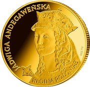 Niue Two Dollars Fifty Cents (Jadwiga Andegawenska) REGINA POLONIAE JADWIGA ANDEGAWEŃSKA AU 999 coin reverse Niue Two Dollars Fifty Cents (Jadwiga Andegawenska) REGINA POLONIAE JADWIGA ANDEGAWEŃSKA AU 999 coin reverse