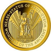 Niue Two Dollars Fifty Cents (Statue of Zeus) SEVEN WONDERS OF THE ANCIENT WORLD STATUE OF ZEUS coin reverse Niue Two Dollars Fifty Cents (Statue of Zeus) SEVEN WONDERS OF THE ANCIENT WORLD STATUE OF ZEUS coin reverse