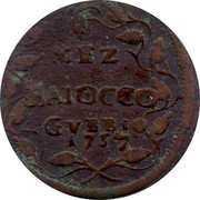 Italy 1/2 Baiocco (Gubbio Coin) KM# 154 MEZ BAIOCCO GVBBIO 1757 coin reverse Italy 1/2 Baiocco (Gubbio Coin) KM# 154 MEZ BAIOCCO GVBBIO 1757 coin reverse