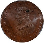 Ireland 1/2 Penny (Wicklow. Cronebane. Miners Arms) IOHN OF GAUNT DUKE OF LANCASTER coin reverse Ireland 1/2 Penny (Wicklow. Cronebane. Miners Arms) IOHN OF GAUNT DUKE OF LANCASTER coin reverse
