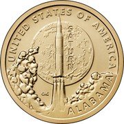 USA 1 Dollar (American Innovation. Alabama) UNITED STATES OF AMERICA SATURN V ALABAMA coin reverse USA 1 Dollar (American Innovation. Alabama) UNITED STATES OF AMERICA SATURN V ALABAMA coin reverse