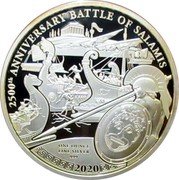 Fiji 1 Dollar Battle of Salamis 2020  Proof 2500TH ANNIVERSARY BATTLE OF SALAMIS ONE OUNCE FINE SILVER 999 2020 coin reverse