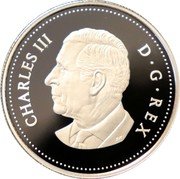 Canada 1 Dollar Charles III Royal Canadian Air Force 2024  Proof CHARLES III D G REX SR coin obverse Canada 1 Dollar Charles III Royal Canadian Air Force 2024  Proof CHARLES III D G REX SR coin obverse