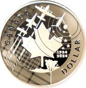 Canada 1 Dollar Charles III Royal Canadian Air Force 2024  Proof CANADA 1924 2024 DOLLAR JB coin reverse Canada 1 Dollar Charles III Royal Canadian Air Force 2024  Proof CANADA 1924 2024 DOLLAR JB coin reverse