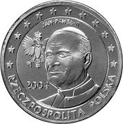 Poland 1 Euro (Pope John Paul II. Probe) X# Pn8 JAN PAWEL II 2004 RZECZPOSPOLITA POLSKA coin obverse Poland 1 Euro (Pope John Paul II. Probe) X# Pn8 JAN PAWEL II 2004 RZECZPOSPOLITA POLSKA coin obverse