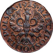 Poland 1 Grosz (German Occupation WW II. Trial Strike) 1925 RZECZPOSPOLITA POLSKA J W coin obverse Poland 1 Grosz (German Occupation WW II. Trial Strike) 1925 RZECZPOSPOLITA POLSKA J W coin obverse