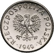 Poland 1 Grosz (Proba Coin) KM# Pr3 RZECZPOSPOLITA POLSKA 1949 coin obverse Poland 1 Grosz (Proba Coin) KM# Pr3 RZECZPOSPOLITA POLSKA 1949 coin obverse