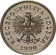 Poland 1 Grosz (Proba Coin) 1990 RZECZPOSPOLITA POLSKA MW coin obverse