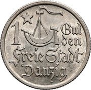 Poland 1 Gulden (Danzig Coin) KM# 145 1 GUL DEN FREIESTADT DANZIG coin obverse Poland 1 Gulden (Danzig Coin) KM# 145 1 GUL DEN FREIESTADT DANZIG coin obverse