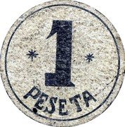 Spain 1 Peseta (Puig) 1 REAL coin reverse Spain 1 Peseta (Puig) 1 REAL coin reverse