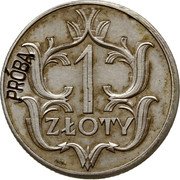 Poland 1 Zloty (Frame. Trial Strike) 1 ZŁOTY PRÓBA coin reverse Poland 1 Zloty (Frame. Trial Strike) 1 ZŁOTY PRÓBA coin reverse