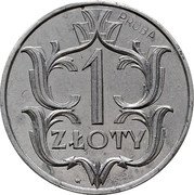 Poland 1 Zloty (Frame. Trial Strike. Proba at 1 O'clock) 1 ZŁOTY PRÓBA coin reverse Poland 1 Zloty (Frame. Trial Strike. Proba at 1 O'clock) 1 ZŁOTY PRÓBA coin reverse