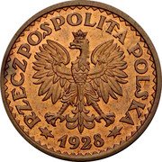Poland 1 Zloty Pattern Coin 1928 KM# Pn305 RZECZPOSPOLITA POLSKA 1928 coin obverse Poland 1 Zloty Pattern Coin 1928 KM# Pn305 RZECZPOSPOLITA POLSKA 1928 coin obverse