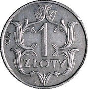 Poland 1 Zloty Pattern Coin 1929 KM# Pn321 1 ZŁOTY PRÓBA coin reverse Poland 1 Zloty Pattern Coin 1929 KM# Pn321 1 ZŁOTY PRÓBA coin reverse