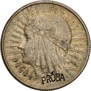 Poland 1 Zloty (Polonia. Trial Strike. 2 Probas) PRÓBA PRÓBA coin reverse Poland 1 Zloty (Polonia. Trial Strike. 2 Probas) PRÓBA PRÓBA coin reverse