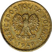 Poland 1 Zloty (Trial Strike) KM# Pr20a RZECZPOSPOLITA POLSKA 1949 coin obverse Poland 1 Zloty (Trial Strike) KM# Pr20a RZECZPOSPOLITA POLSKA 1949 coin obverse