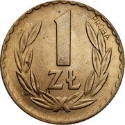 Poland 1 Zloty Trial Strike 1949  1 ZŁ PRÓBA coin reverse Poland 1 Zloty Trial Strike 1949  1 ZŁ PRÓBA coin reverse