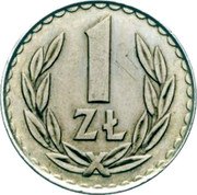 Poland 1 Zloty (Trial Strike) 1 ZŁ coin reverse Poland 1 Zloty (Trial Strike) 1 ZŁ coin reverse