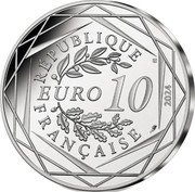 France 10 Euro (XXXIII Summer Olympic Games. Paris 2024. Mascot Phryge. The Dune du Pilat) EURO 10 REPUBLIQUE FRANCAISE 2024 coin obverse