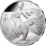 France 10 Euro (XXXIII Summer Olympic Games. Paris 2024. Mascot Phryge. The Dune du Pilat) LA DUNE DU PILAT PARIS 2024 coin reverse