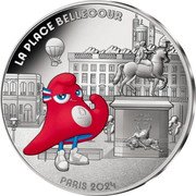France 10 Euro (XXXIII Summer Olympic Games. Paris 2024. Mascot Phryge. The Place Bellecour) LA PLACE BELLECOUR PARIS 2024 coin reverse