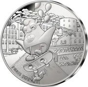 France 10 Euro (XXXIII Summer Olympic Games. Paris 2024. Mascot Phryge.The Promenade des Anglais) LA PROMENADE DES ANGLAIS PARIS 2024 coin reverse