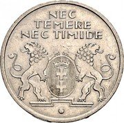 Poland 10 Gulden (Free City of Danzig) KM# 159 NEC TEMERE NEC TIMIDE coin reverse Poland 10 Gulden (Free City of Danzig) KM# 159 NEC TEMERE NEC TIMIDE coin reverse