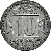 Poland 10 Pfennig Danzig Coin 1920  KM# Tn1 10 coin reverse Poland 10 Pfennig Danzig Coin 1920  KM# Tn1 10 coin reverse