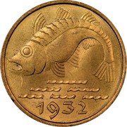 Poland 10 Pfennig Danzig Coin 1932  KM# 152 1932 coin reverse Poland 10 Pfennig Danzig Coin 1932  KM# 152 1932 coin reverse