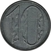 Poland 10 Pfennig (Free City of Danzig) KM# Tn2 10 coin reverse Poland 10 Pfennig (Free City of Danzig) KM# Tn2 10 coin reverse