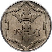 Poland 10 Pfennig (Free City of Danzig) KM# 143 19 23 coin reverse Poland 10 Pfennig (Free City of Danzig) KM# 143 19 23 coin reverse
