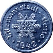 Poland 10 Pfennig (Lodz Ghetto. Replica) LITZMANNSTADT - GETTO 1942 coin obverse Poland 10 Pfennig (Lodz Ghetto. Replica) LITZMANNSTADT - GETTO 1942 coin obverse