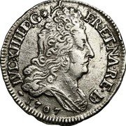 France 10 Sols Bearn Region. With Insignia 1707  LVD XIIII D G FR ET NA RE.1707 coin obverse