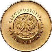 Poland 10 Zlotych (25 Years of People's Republic of Poland. Trial Strike) KM# Pr168 POLSKA RZECZPOSPOLITA LUDOWA 1969 MW coin obverse Poland 10 Zlotych (25 Years of People's Republic of Poland. Trial Strike) KM# Pr168 POLSKA RZECZPOSPOLITA LUDOWA 1969 MW coin obverse
