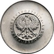 Poland 10 Zlotych (25 Years of People's Republic of Poland. Trial Strike) KM# Pr170 POLSKA RZECZPOSPOLITA LUDOWA 1969 MW coin obverse Poland 10 Zlotych (25 Years of People's Republic of Poland. Trial Strike) KM# Pr170 POLSKA RZECZPOSPOLITA LUDOWA 1969 MW coin obverse