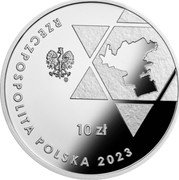 Poland 10 Zlotych (80th Anniversary of Warsaw Ghetto Uprising) 10 ZŁ 2023 RZECZPOSPOLITA POLSKA coin obverse Poland 10 Zlotych (80th Anniversary of Warsaw Ghetto Uprising) 10 ZŁ 2023 RZECZPOSPOLITA POLSKA coin obverse