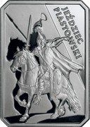 Poland 10 Zlotych (An armoured mounted sergeant) JEŹDZIEC PIASTOWSKI coin reverse Poland 10 Zlotych (An armoured mounted sergeant) JEŹDZIEC PIASTOWSKI coin reverse