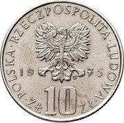 Poland 10 Zlotych (Boleslaw Prus. Trial Strike) KM# Pr250 POLSKA RZECZPOSPOLITA LUDOWA 19 75 MW ZŁ 10 ZŁ coin obverse Poland 10 Zlotych (Boleslaw Prus. Trial Strike) KM# Pr250 POLSKA RZECZPOSPOLITA LUDOWA 19 75 MW ZŁ 10 ZŁ coin obverse