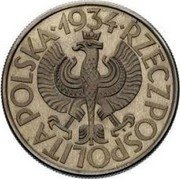 Poland 10 Zlotych (Brackets. Proba) RZECZPOSPOLITA POLSKA 1934 coin obverse Poland 10 Zlotych (Brackets. Proba) RZECZPOSPOLITA POLSKA 1934 coin obverse