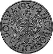 Poland 10 Zlotych (Brackets.Proba) RZECZPOSPOLITA POLSKA 1934 coin obverse Poland 10 Zlotych (Brackets.Proba) RZECZPOSPOLITA POLSKA 1934 coin obverse