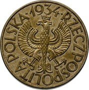 Poland 10 Zlotych (Brackets.Proba) RZECZPOSPOLITA POLSKA 1934 coin obverse Poland 10 Zlotych (Brackets.Proba) RZECZPOSPOLITA POLSKA 1934 coin obverse