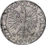 Poland 10 Zlotych (Buckle. Trial Strike) RZECZPOSPOLITA POLSKA 1938 coin obverse Poland 10 Zlotych (Buckle. Trial Strike) RZECZPOSPOLITA POLSKA 1938 coin obverse