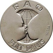 Poland 10 Zlotych FAO. Trial Strike 1971 MW KM# Pr186 F A O FIAT PANIS PRÓBA coin reverse Poland 10 Zlotych FAO. Trial Strike 1971 MW KM# Pr186 F A O FIAT PANIS PRÓBA coin reverse