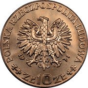Poland 10 Zlotych FAO. Trial Strike 1971 MW Proba KM# Pr187 POLSKA RZECZPOSPOLITA LUDOWA 19 71 MW ZŁ 10 ZŁ coin obverse Poland 10 Zlotych FAO. Trial Strike 1971 MW Proba KM# Pr187 POLSKA RZECZPOSPOLITA LUDOWA 19 71 MW ZŁ 10 ZŁ coin obverse
