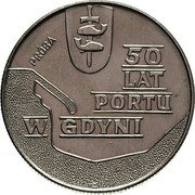 Poland 10 Zlotych Gdynia Seaport. Trial Strike 1972 MW KM# Pr196 50 LAT PORTU W GDYNI WK coin reverse Poland 10 Zlotych Gdynia Seaport. Trial Strike 1972 MW KM# Pr196 50 LAT PORTU W GDYNI WK coin reverse