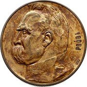 Poland 10 Zlotych (Jozef Pilsudski.Eagle shooting. Proba) PRÓBA 1934 coin reverse Poland 10 Zlotych (Jozef Pilsudski.Eagle shooting. Proba) PRÓBA 1934 coin reverse