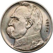 Poland 10 Zlotych Jozef Pilsudski. Shooter eagle. Proba 1934  PRÓBA 1934 coin reverse Poland 10 Zlotych Jozef Pilsudski. Shooter eagle. Proba 1934  PRÓBA 1934 coin reverse