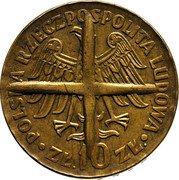 Poland 10 Zlotych (Kazimierz Wielki Legends Incuse. Trial Strike) KM# Pr96 POLSKA RZECZPOSPOLITA LUDOWA ZŁ.10 ZŁ. coin obverse Poland 10 Zlotych (Kazimierz Wielki Legends Incuse. Trial Strike) KM# Pr96 POLSKA RZECZPOSPOLITA LUDOWA ZŁ.10 ZŁ. coin obverse